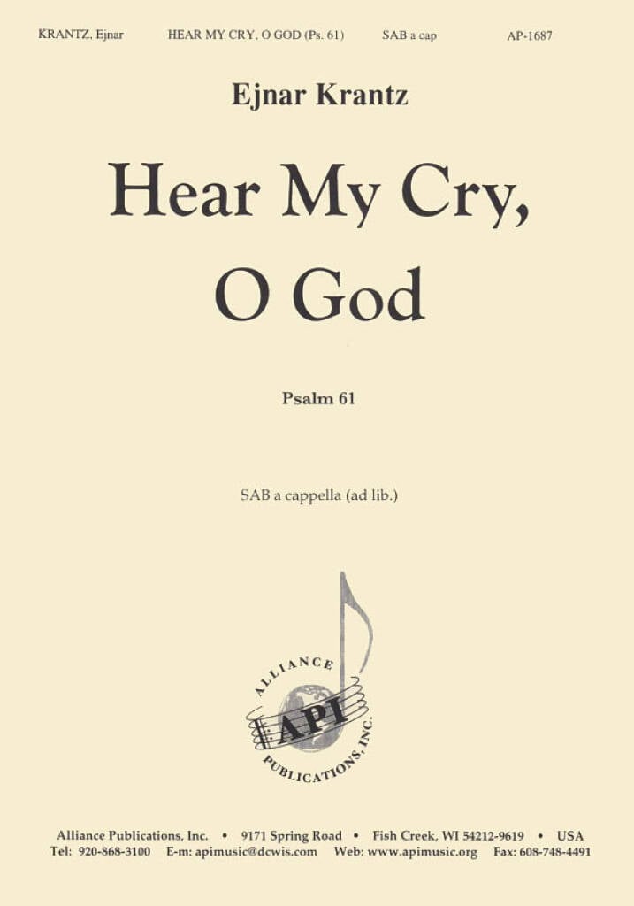 Hear My Cry, O God